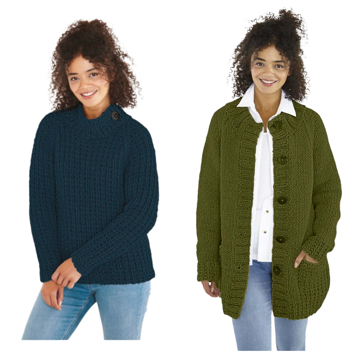 King Cole Timeless Classic Super Chunky Jacket & Sweater Pattern 5828*