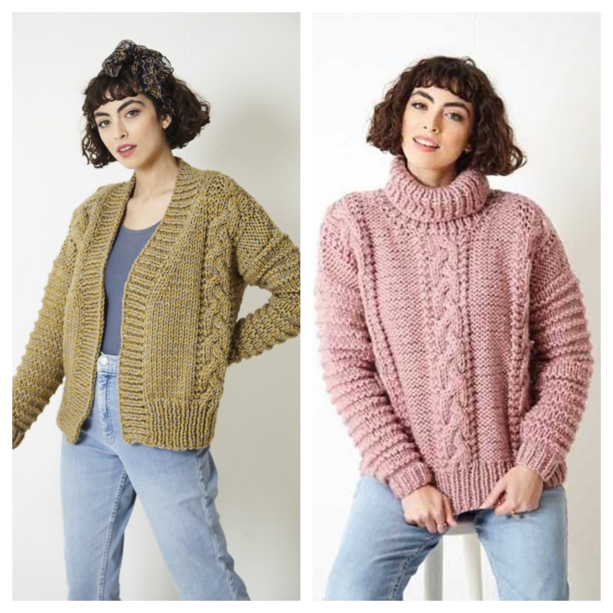 King Cole Big Value Super Chunky Stormy Sweater & Edge to Edge Jacket Pattern 5842