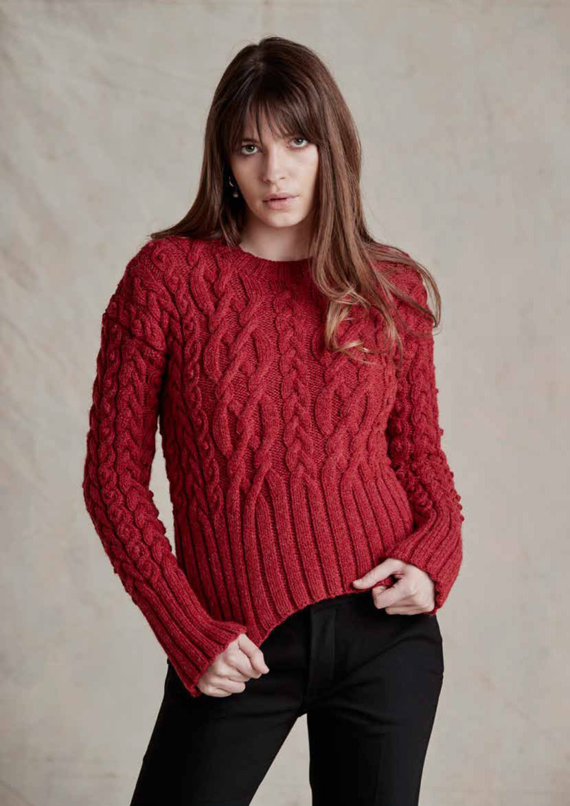 Wendy with Wool Aran Sweater Pattern 6157