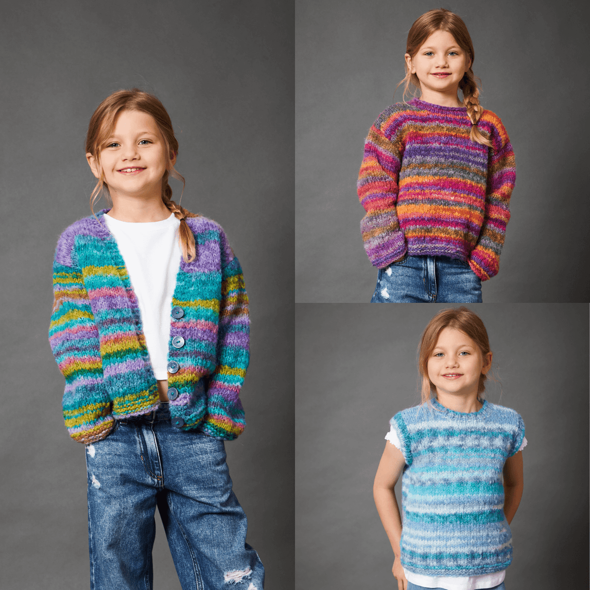 King Cole Flair Chunky Sweater, Cardigan & Tank Top Pattern 6380