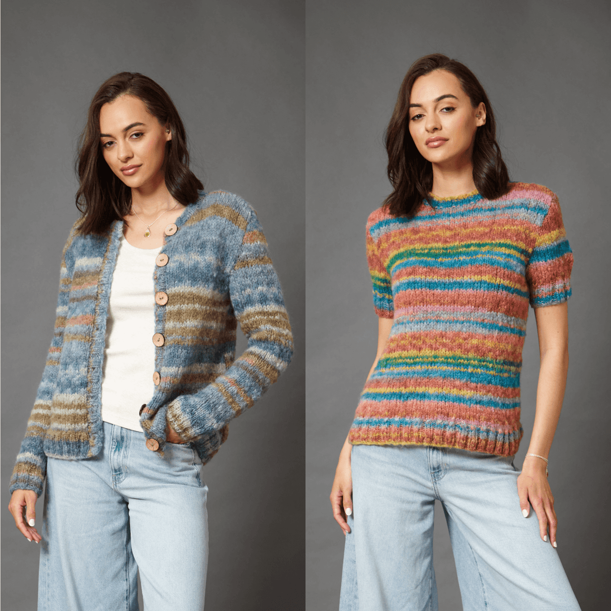 King Cole Flair Chunky Cardigan & Sweater Pattern 6381