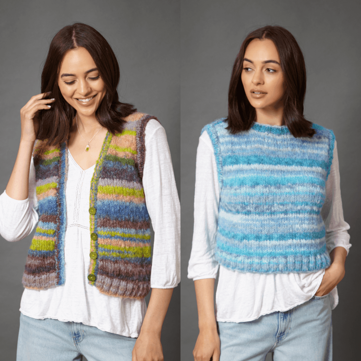 King Cole Flair Chunky Waistcoat & Tank Top Pattern 6382