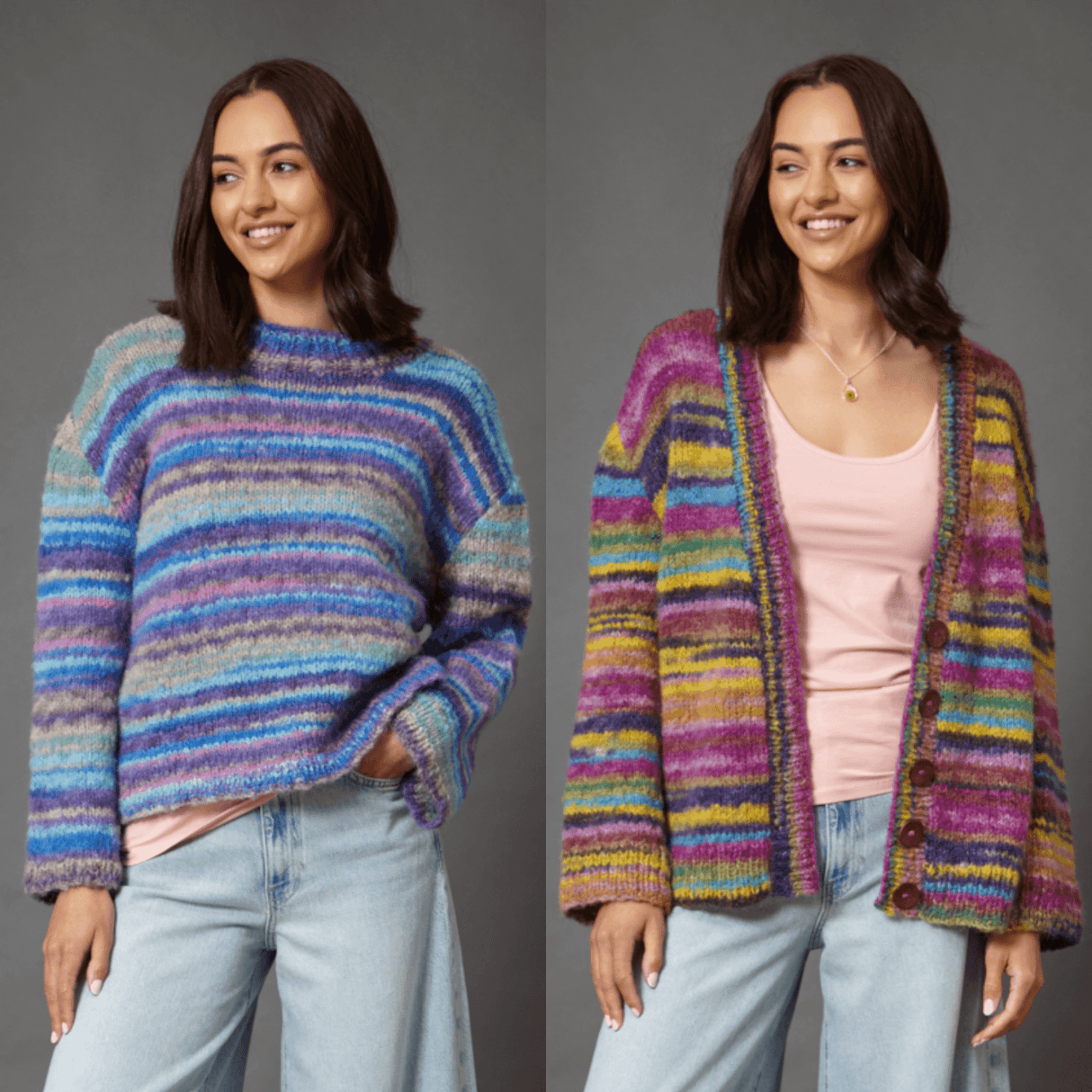 King Cole Flair Chunky Sweater & Cardigan Pattern 6383