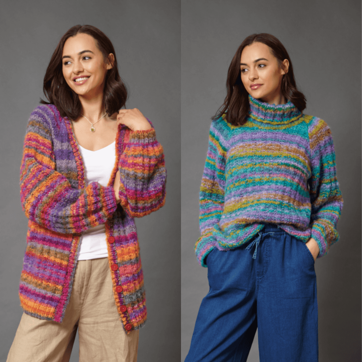 King Cole Flair Chunky Sweater & Cardigan Pattern 6384