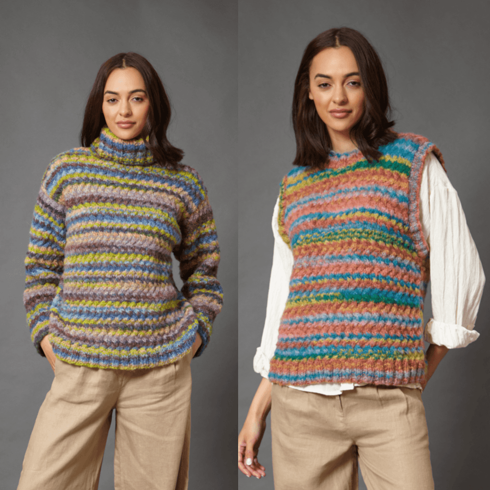 King Cole Flair Chunky Sweater & Tank Top Pattern 6385