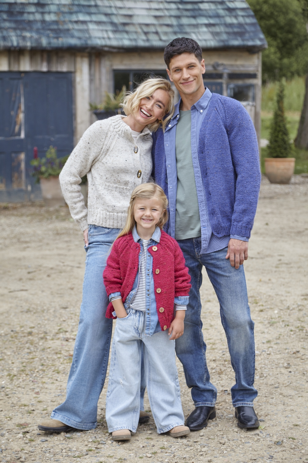 King Cole Homespun Aran Cardigans Pattern 6417