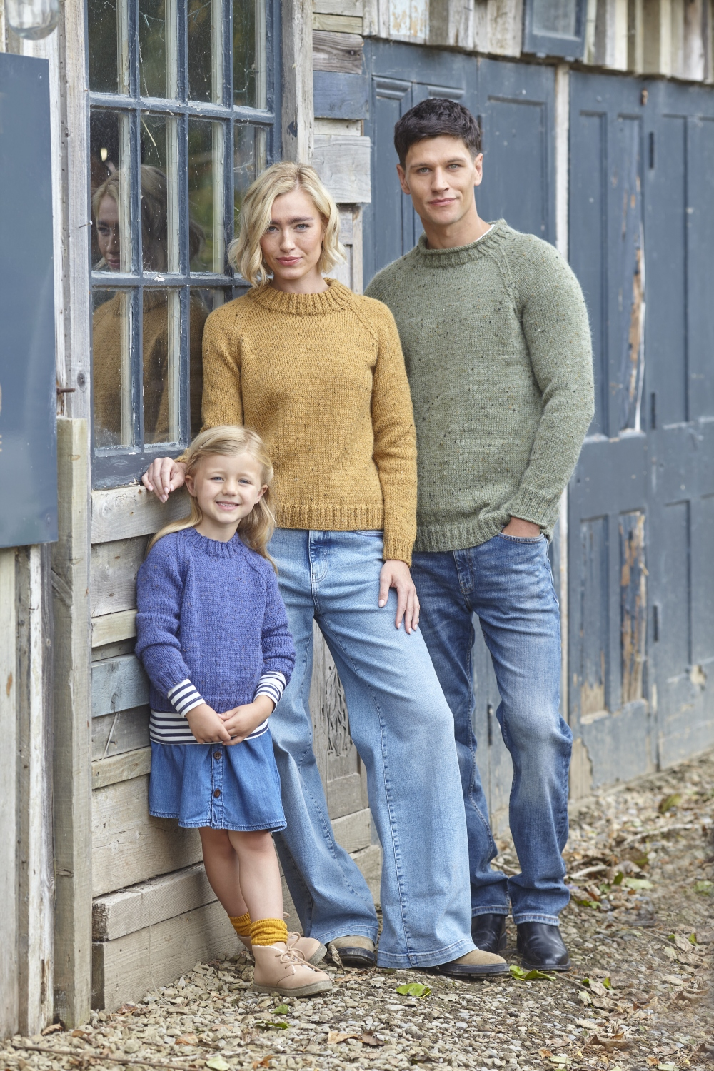 King Cole Homespun Aran Family Sweaters Pattern 6418