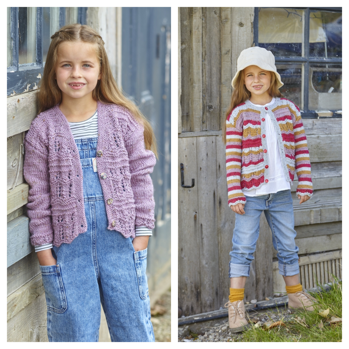 King Cole Homespun Aran Childs’ Cardigans Pattern 6424