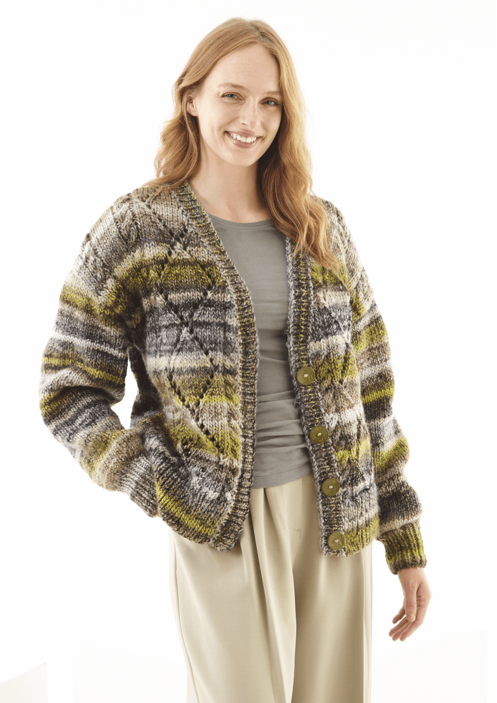 King Cole Cottagespun Chunky Cardigan and Sweater Pattern 6430