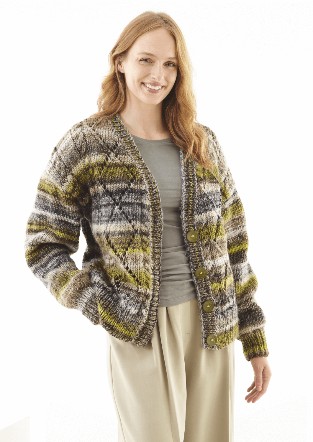 King Cole Cottagespun Chunky Cardigan and Sweater Pattern 6430