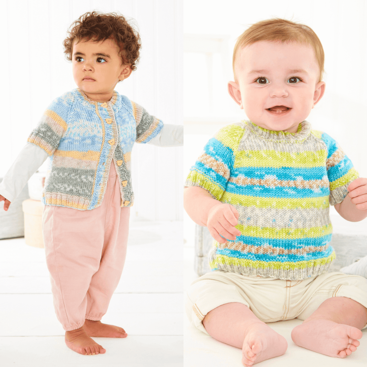 King Cole Fjord Baby DK Cardigan & Sweater Pattern 6465