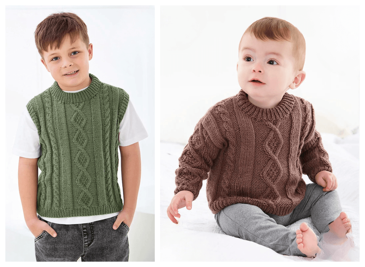 King Cole Comfort Baby DK Sweater and Slipover Pattern 6531