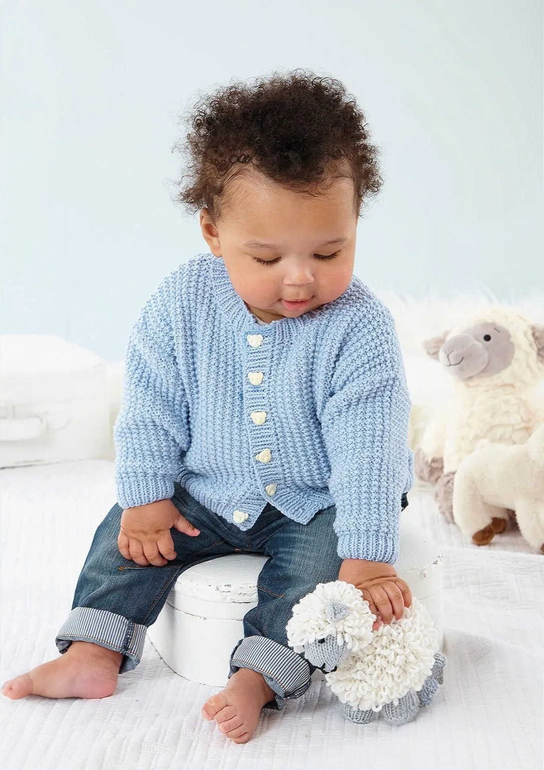 King Cole Little Lamb DK Cardigans Pattern 6542
