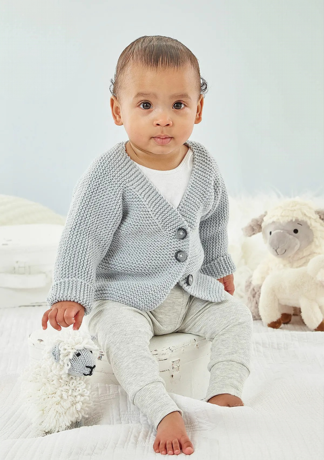 King Cole Little Lamb DK Cardigans Pattern 6548