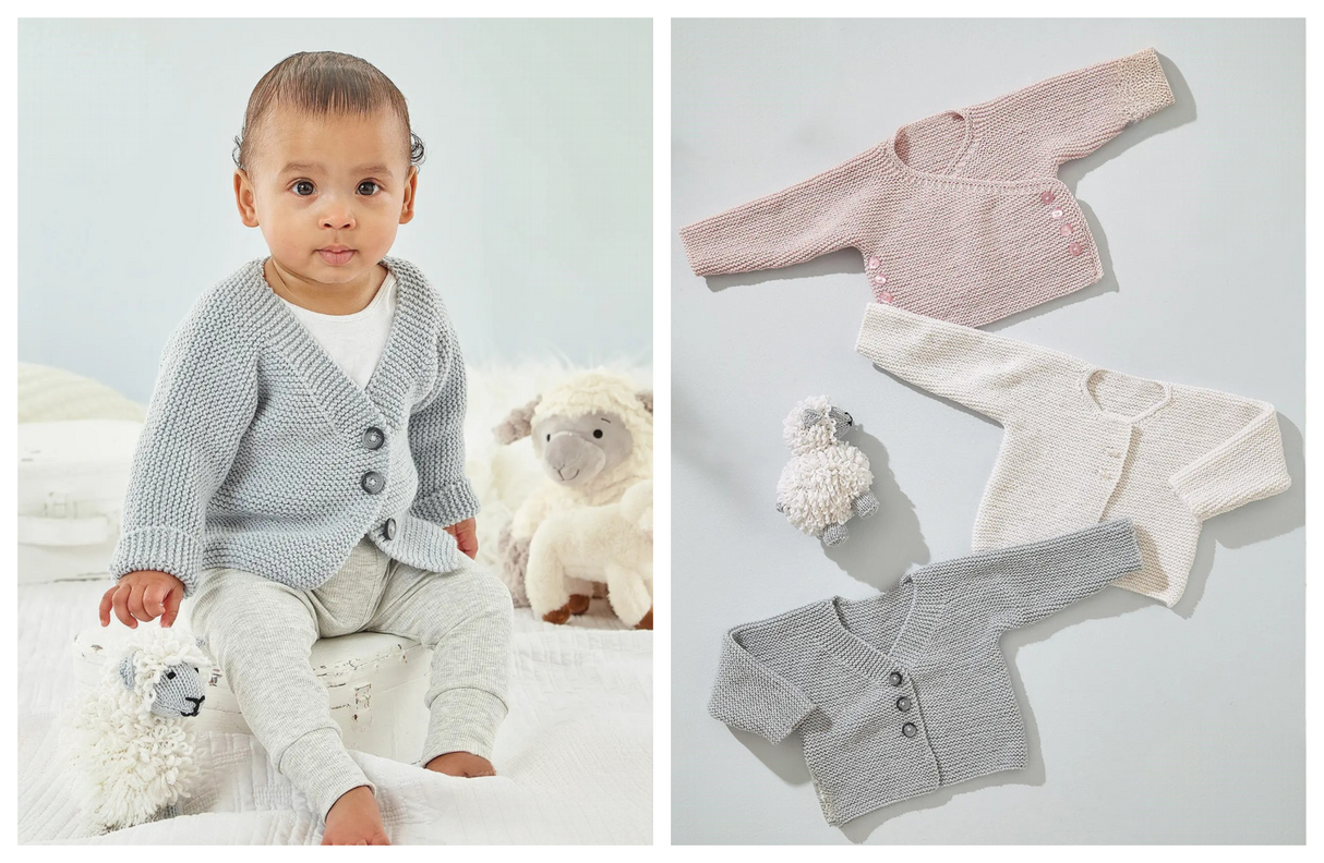 King Cole Little Lamb DK Cardigans Pattern 6548