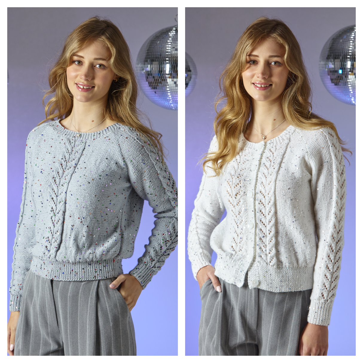 King Cole Dazzle DK Cardigan and Sweater Pattern 6603