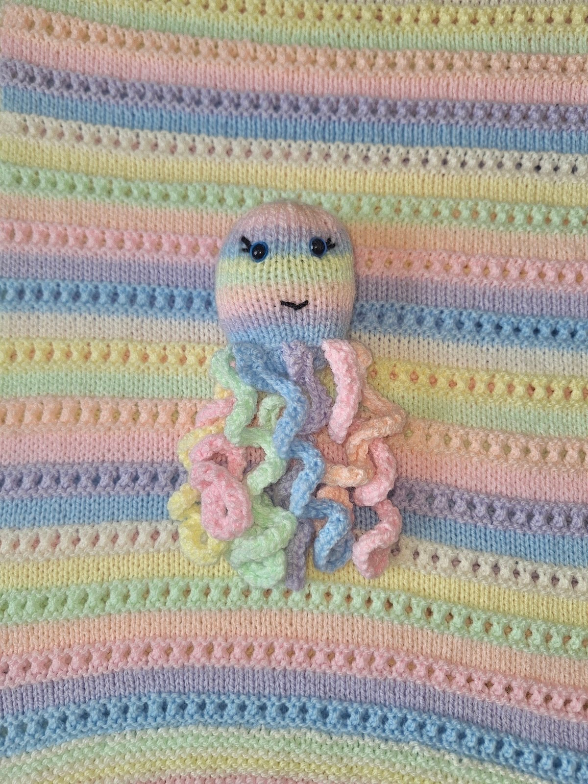 Woolcraft Babycare DK Rainbow Blanket & Octopus Comforter Pattern WC3004