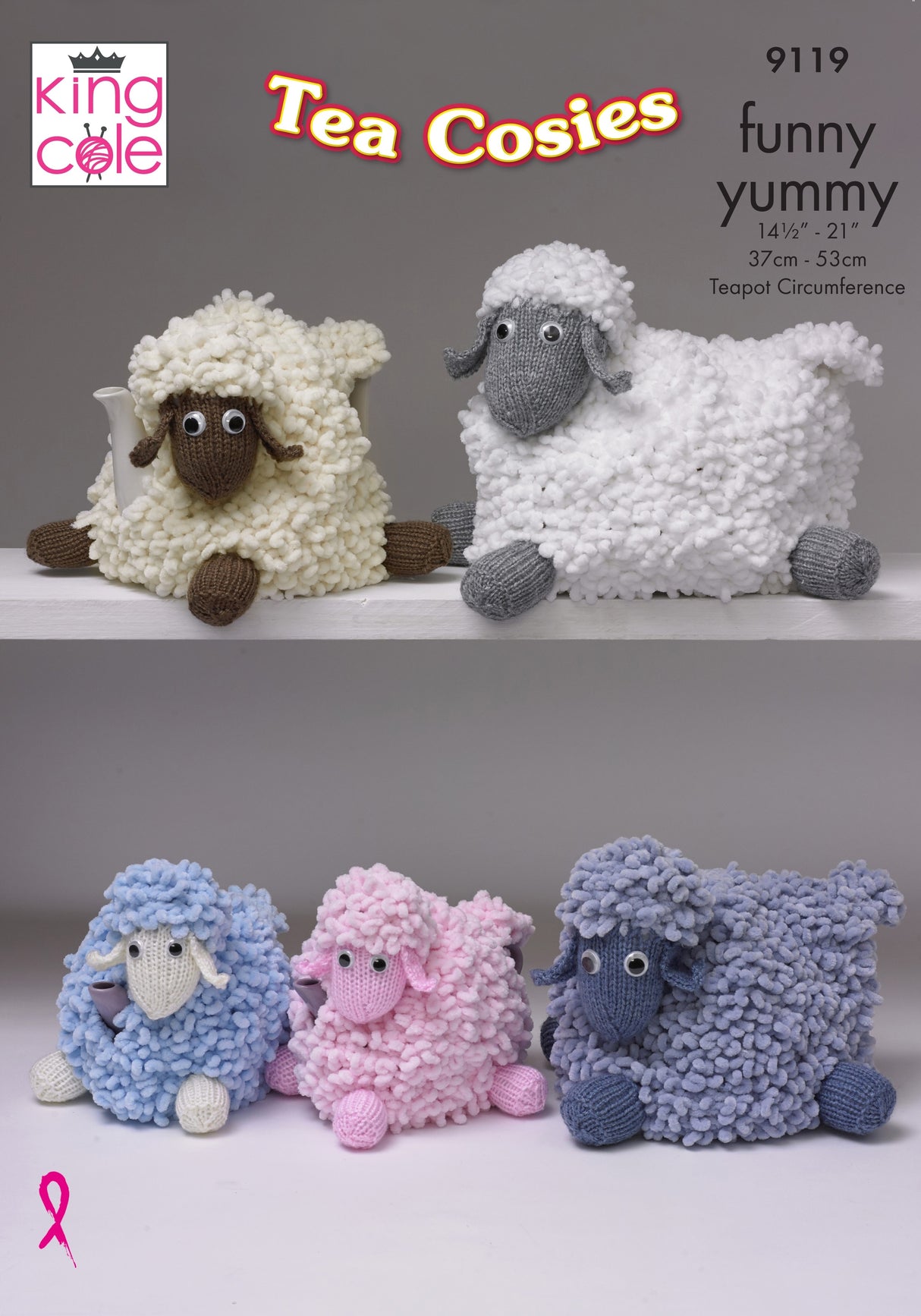 King Cole Funny Yummy Tea Pot Cosies Pattern 9119