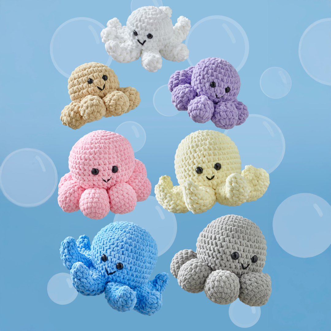 King Cole Toastie Super Chunky Octopus Toy Crochet Pattern 9199