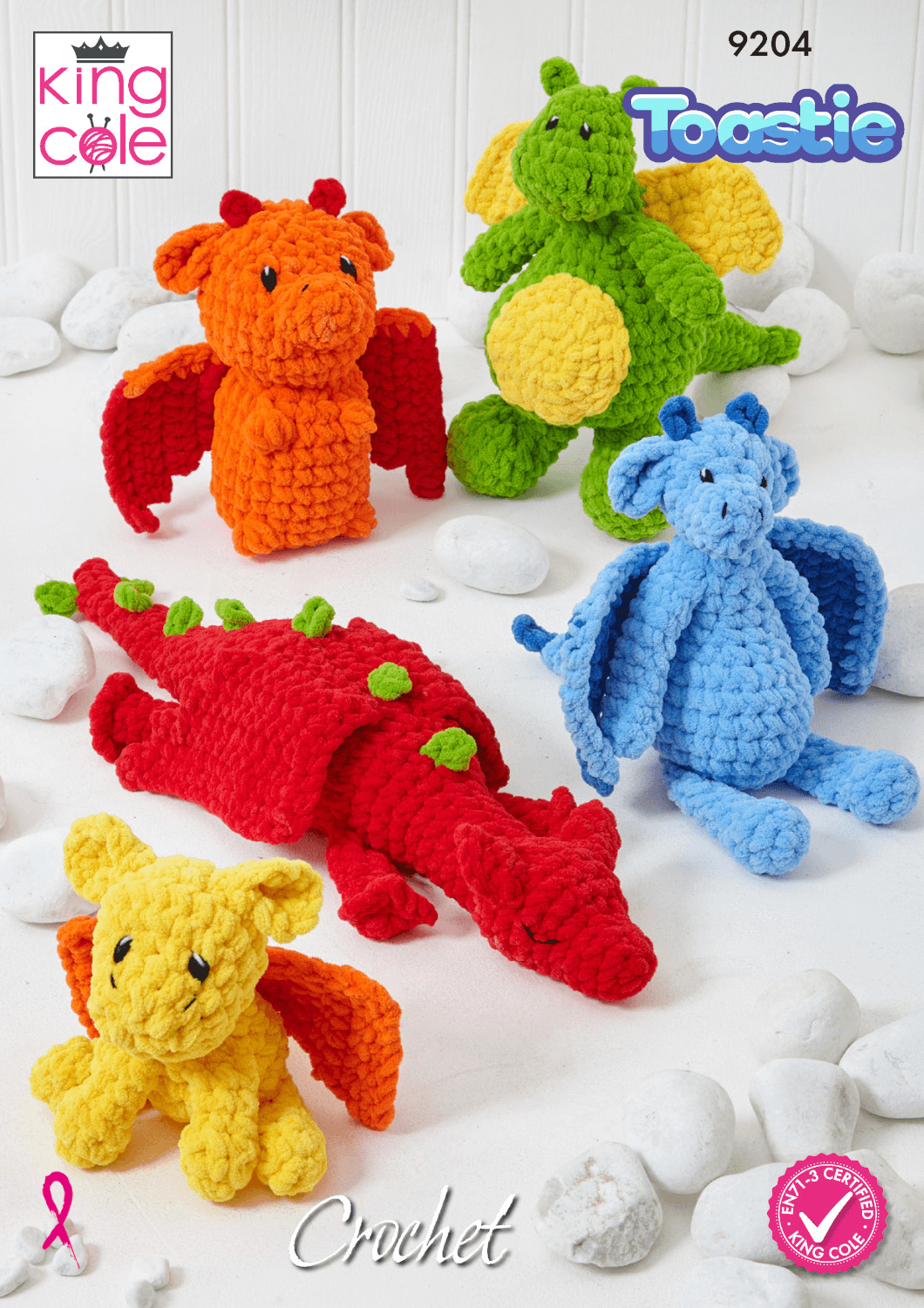 King Cole Toastie Dragons Crochet Pattern 9204