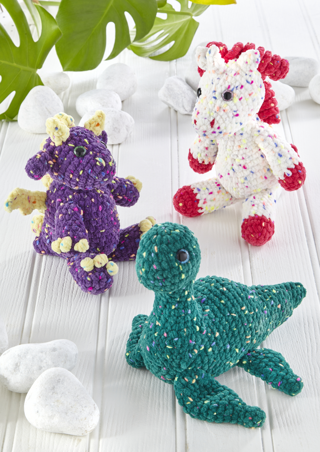 King Cole Yumtastic Chunky Mythical Creatures Toy Crochet Pattern 9223