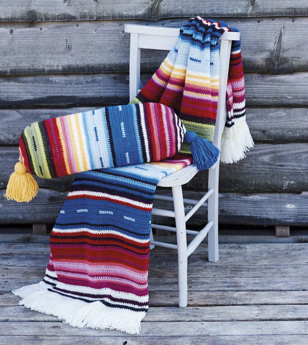 Stylecraft Life DK Serapi Blanket & Bolster Cushion Crochet Pattern 9436