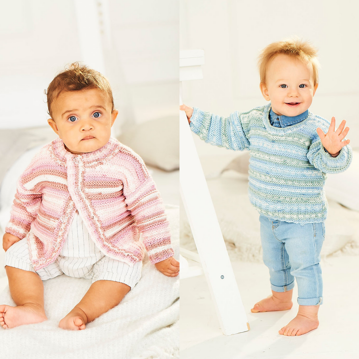 Stylecraft Bambino Prints DK Cardigan & Sweater Pattern 9846