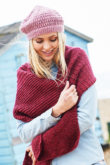 Stylecraft Highland Heathers DK Shawl & Beret Pattern 9862