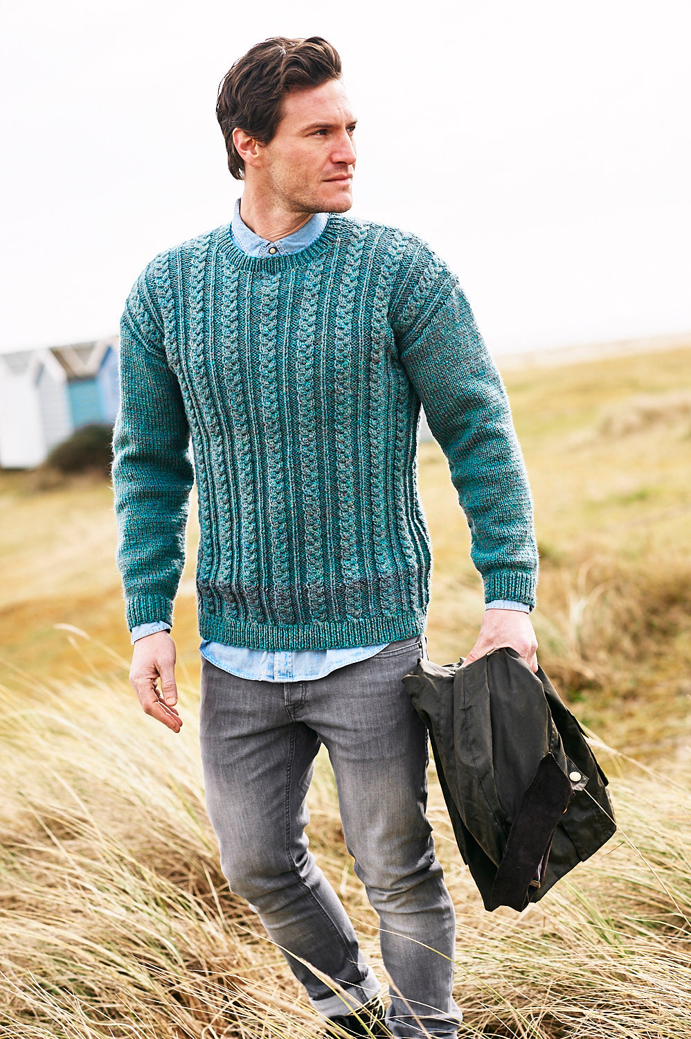 Stylecraft Highland Heathers Aran Sweater Pattern 9875