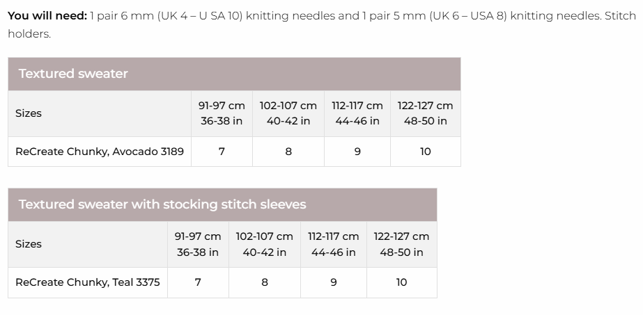 Stylecraft Recreate Chunky Sweater Pattern 9949