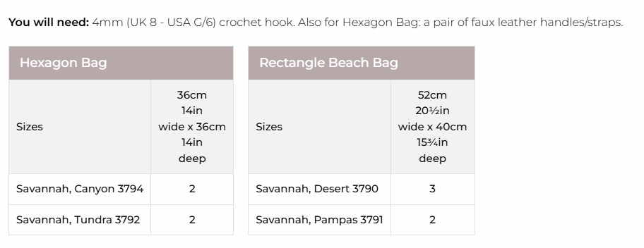 Stylecraft Savannah Aran Bag Pattern 9987