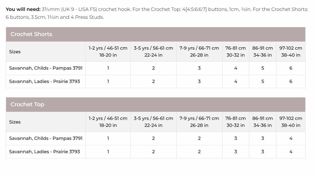 Stylecraft Savannah Aran Top & Shorts Pattern 9989