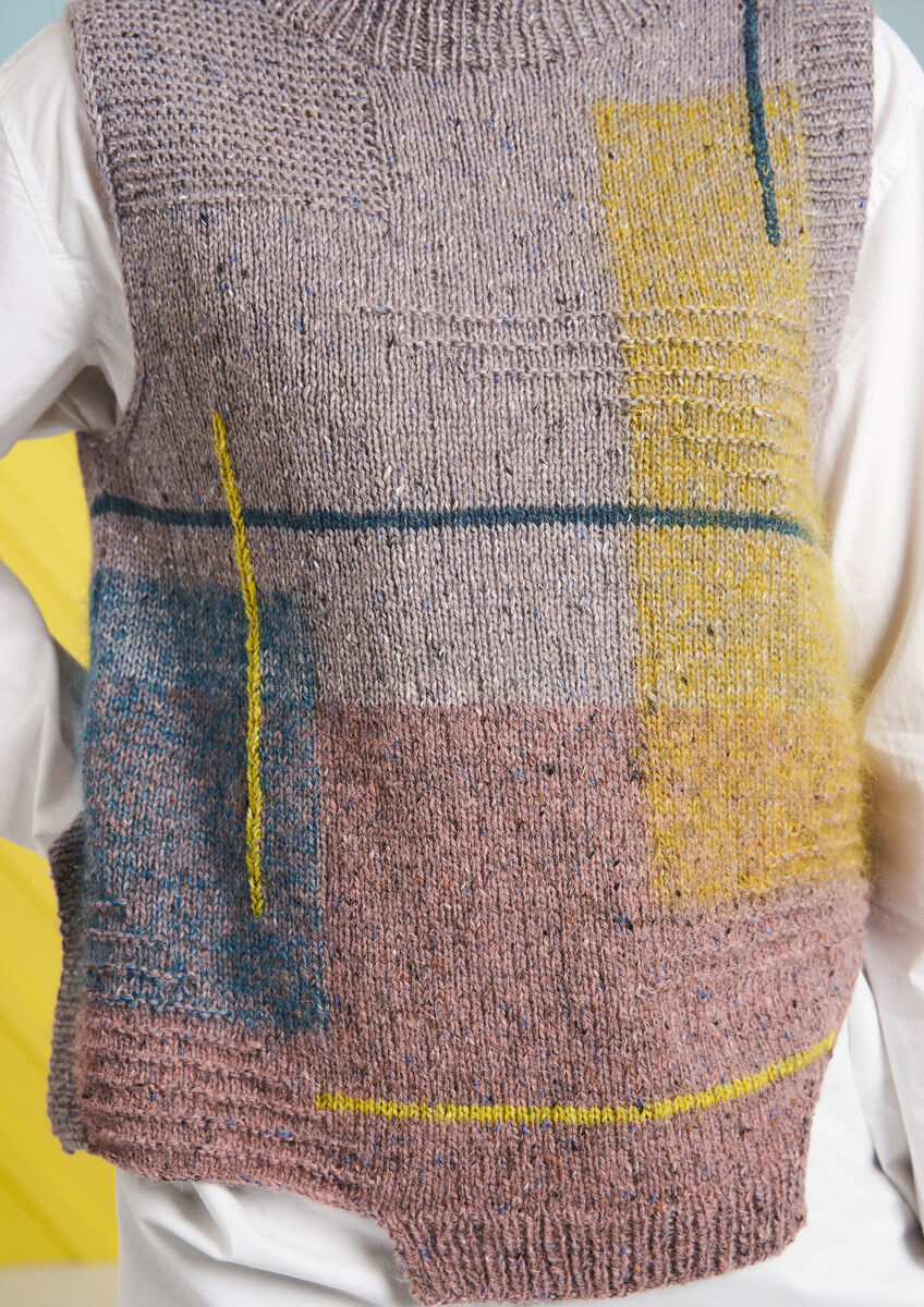Rowan Felted Tweed DK Asymmetry Vest Pattern by Georgia Farrell