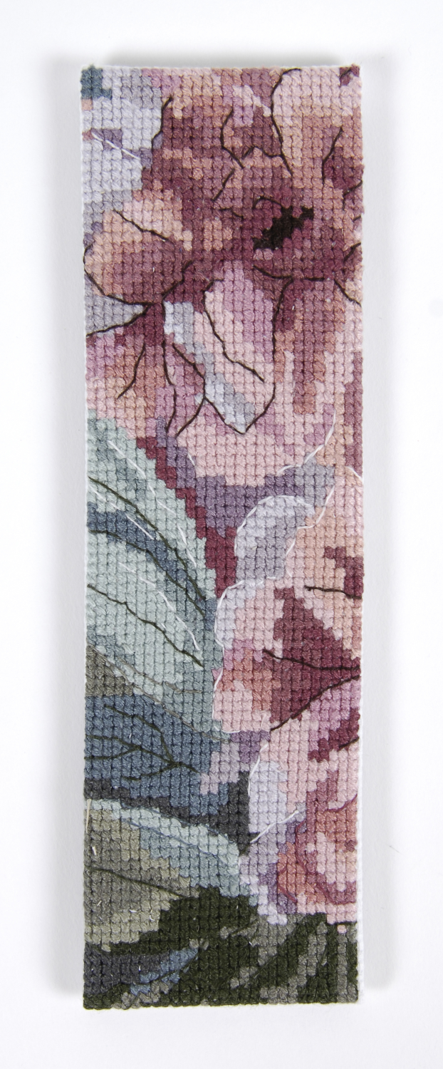 DMC Cross Stitch Le Louvre Stitch Kit Peonies Bookmark