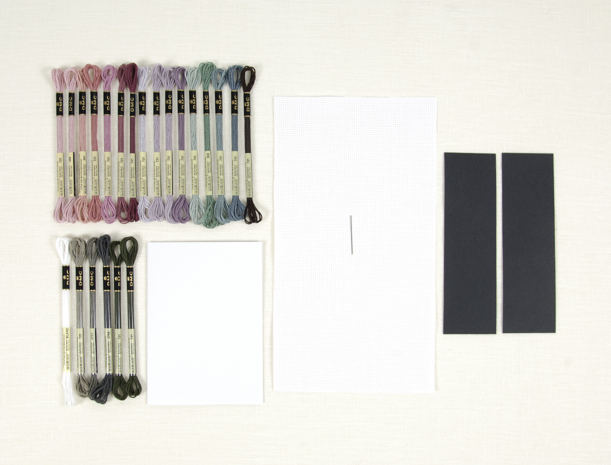 DMC Cross Stitch Le Louvre Stitch Kit Peonies Bookmark