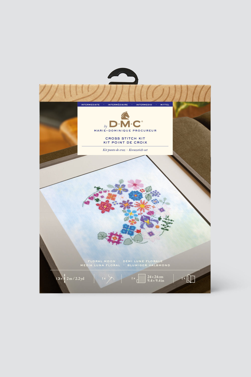 DMC Cross Stitch Kit Floral Moon by Marie-Dominique Procureur