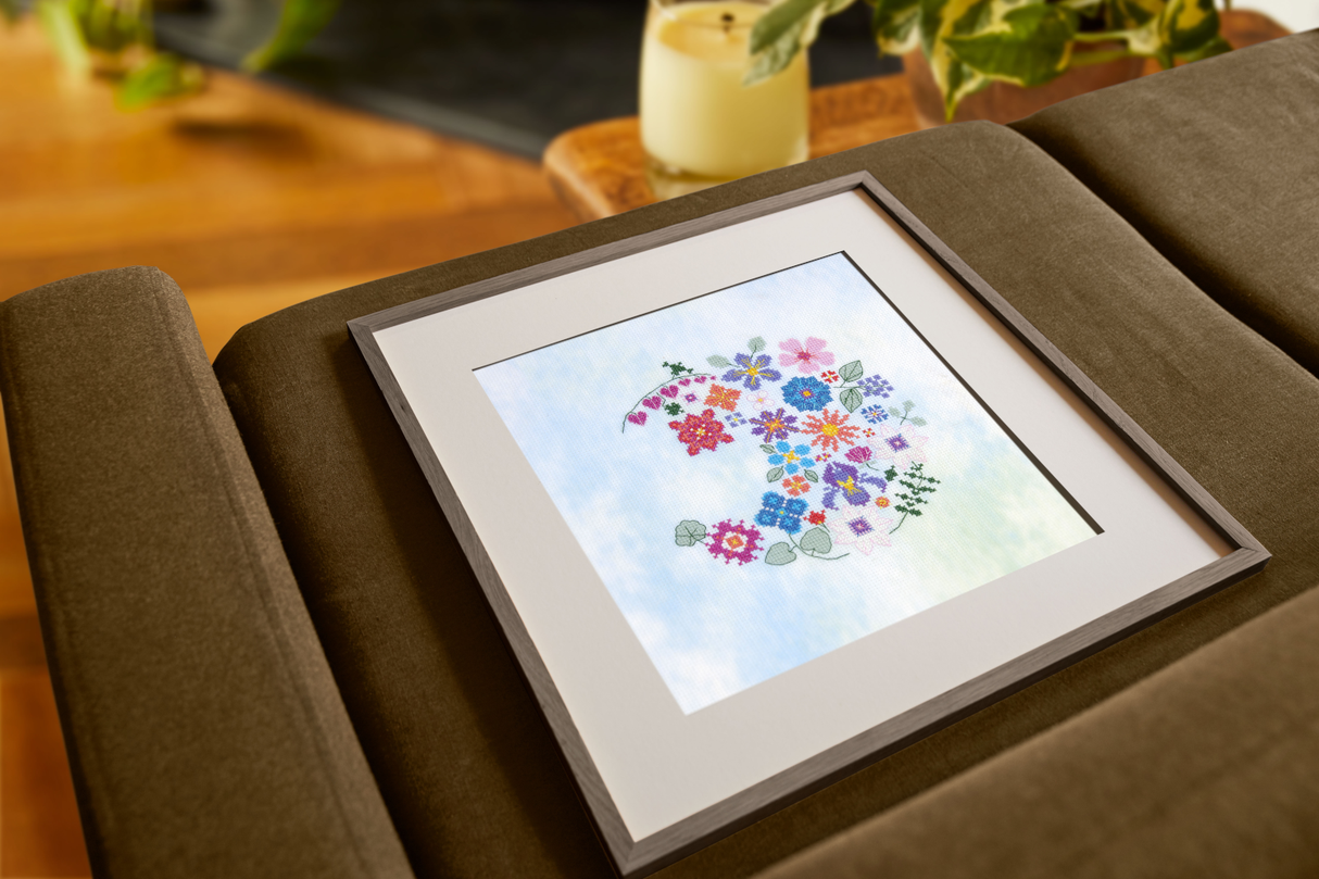 DMC Cross Stitch Kit Floral Moon by Marie-Dominique Procureur