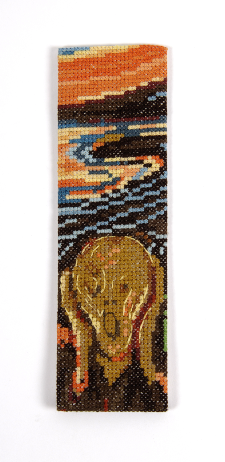 DMC Cross Stitch Kit The Scream Edvard Munch Bookmark