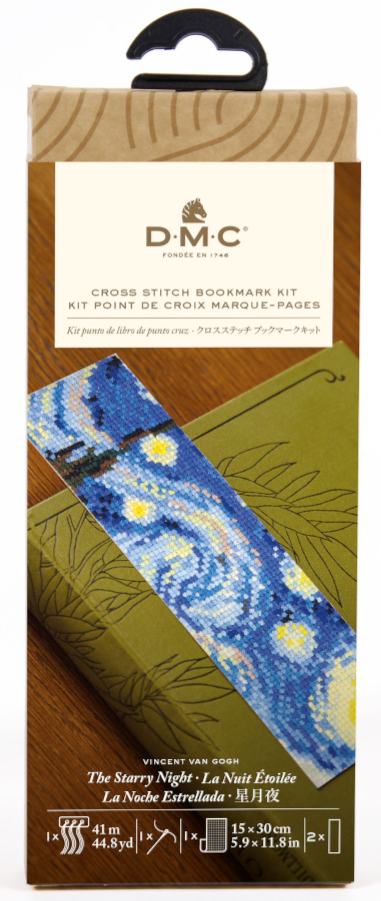 DMC Cross Stitch Kit The Starry Night Van Gogh Bookmark