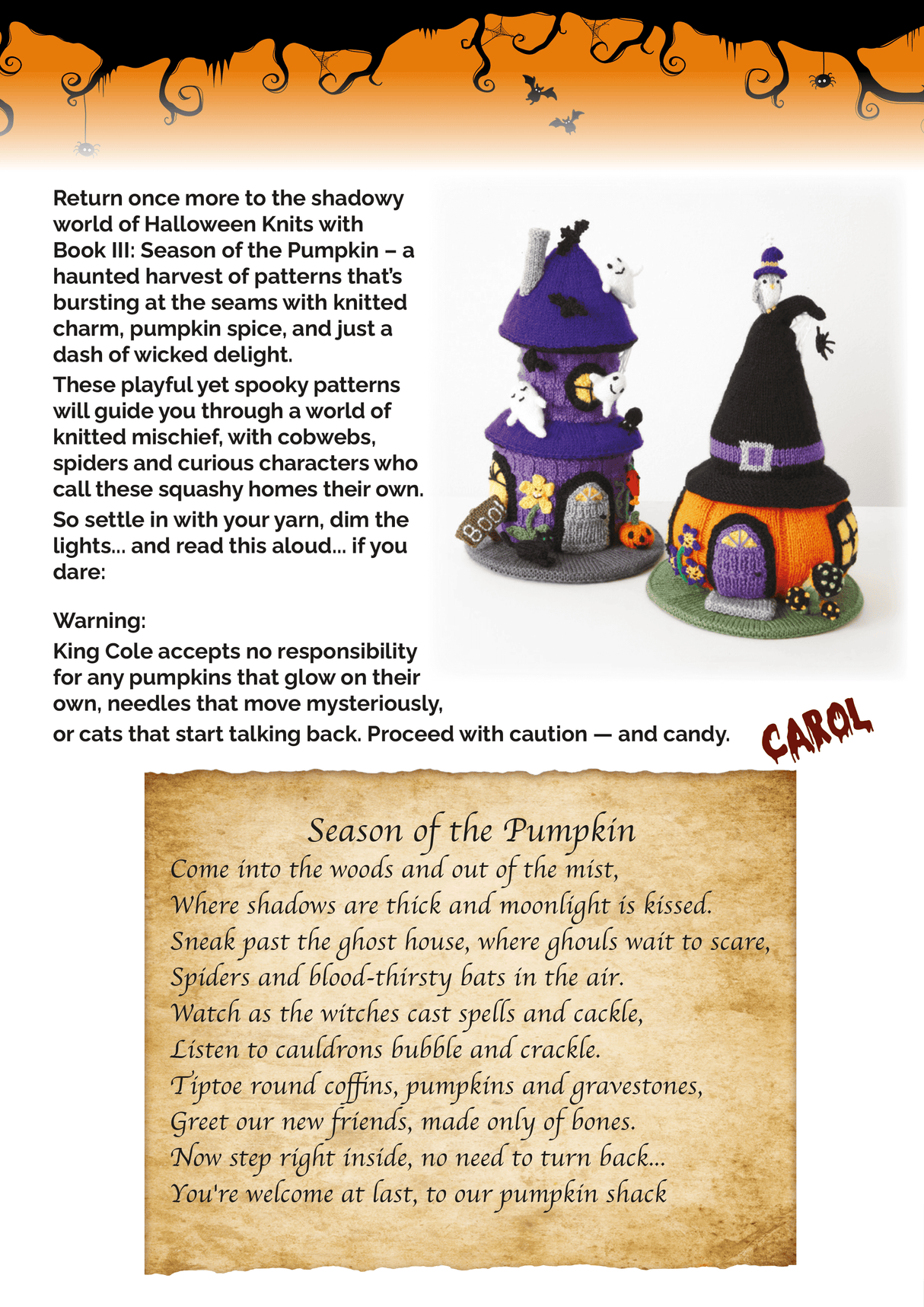 King Cole Halloween Knits - Book 3