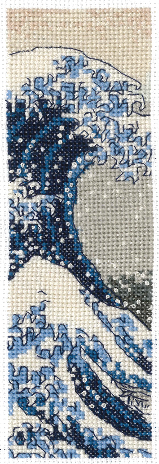 DMC Cross Stitch Kit The Great Wave by Katsushika Hokusai Bookmark