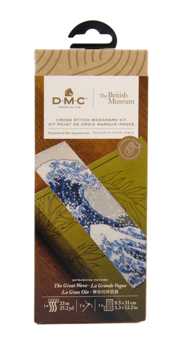DMC Cross Stitch Kit The Great Wave by Katsushika Hokusai Bookmark