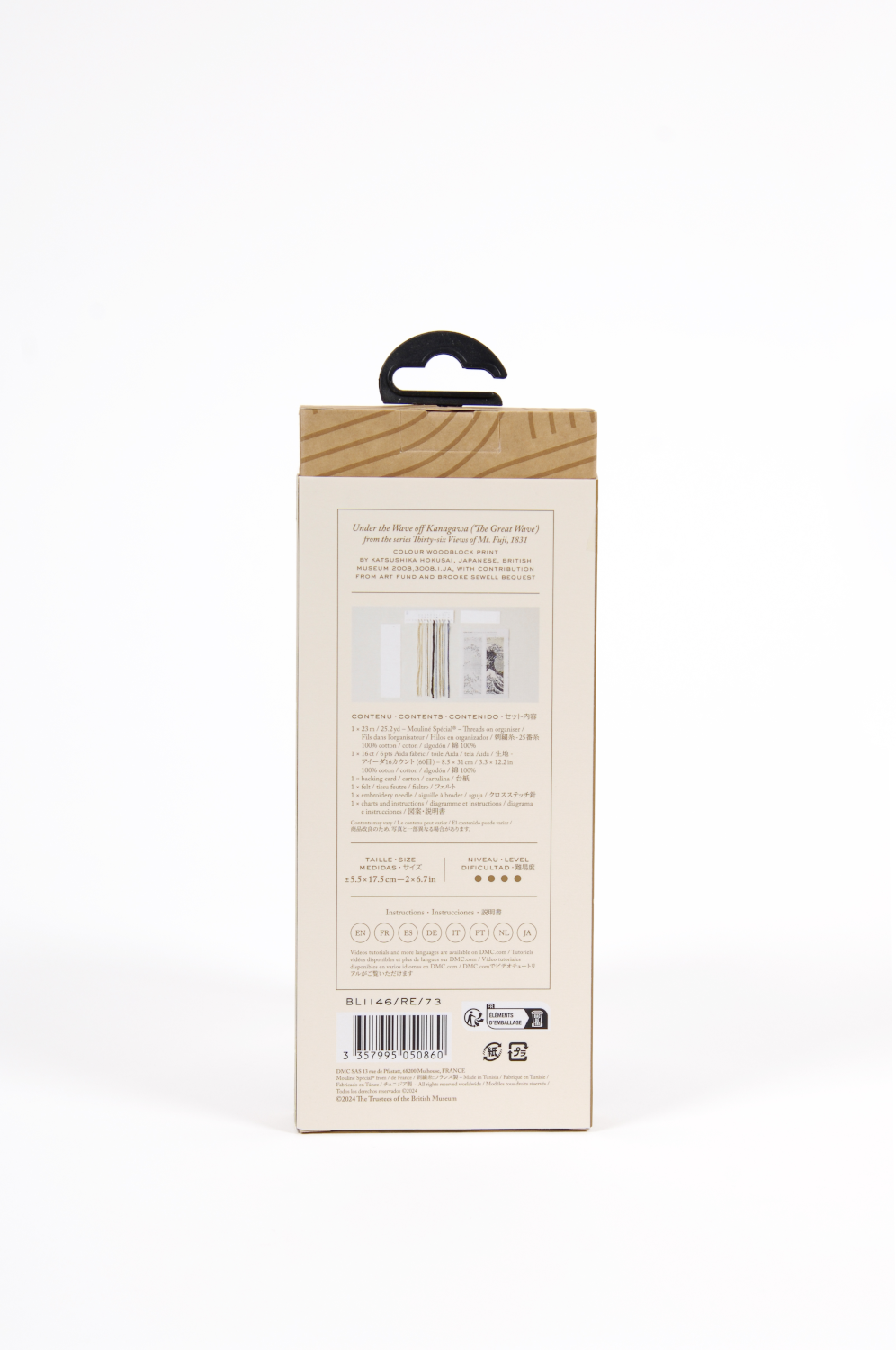 DMC Cross Stitch Kit The Great Wave by Katsushika Hokusai Bookmark