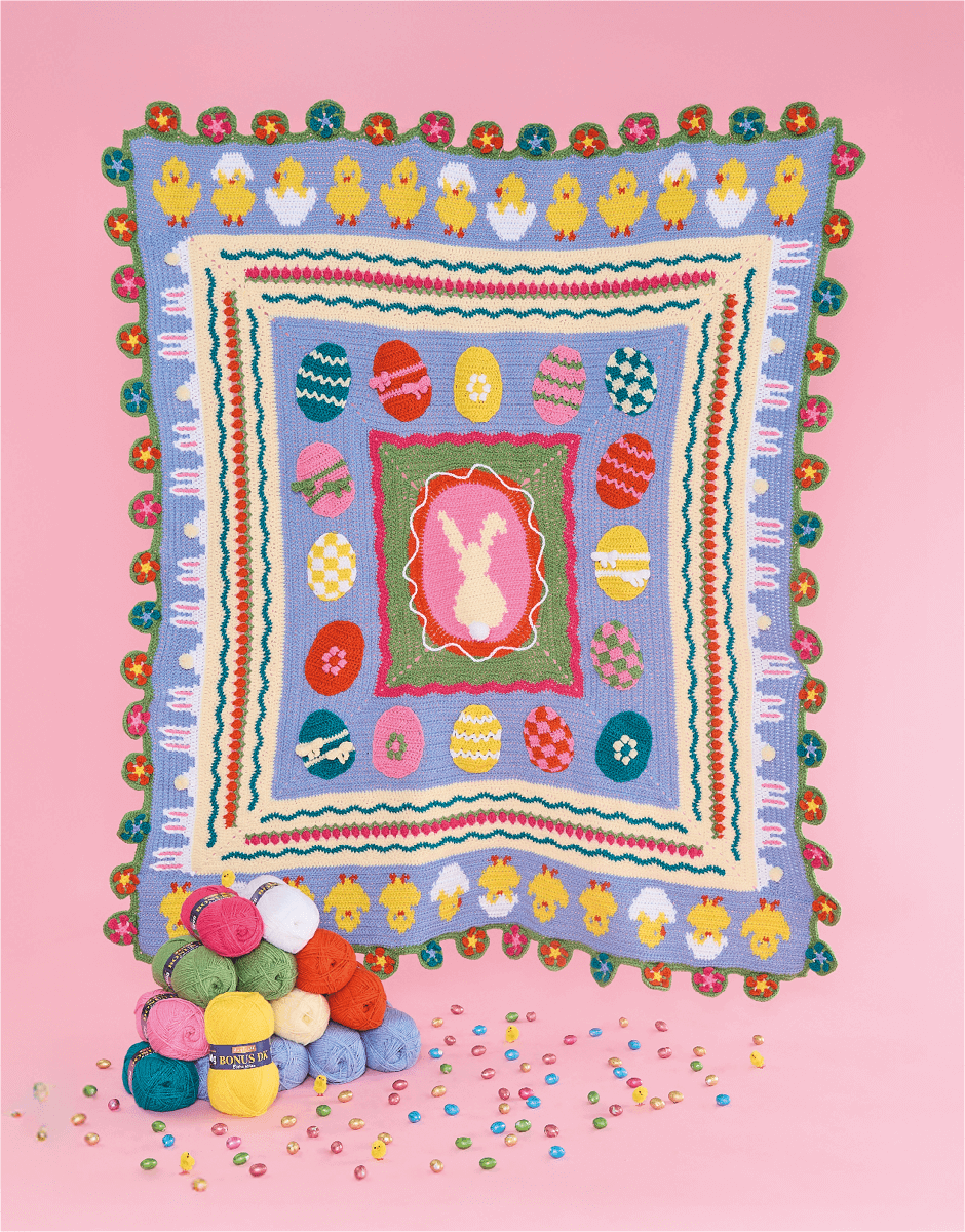 Sirdar Easter Egg Blanket 2025 - Crochet Along (CAL)