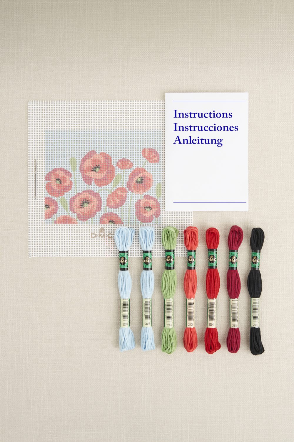 DMC Tapestry Kit Poppy Field by Jo Aston