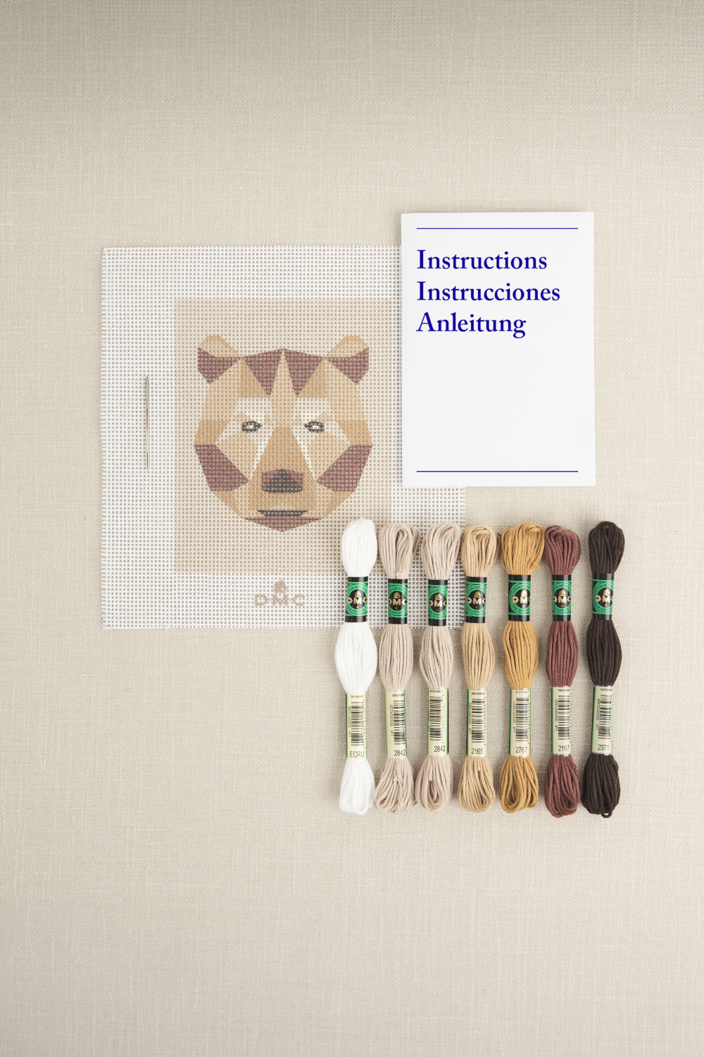 DMC Tapestry Kit Geo Bear by Quail Studio