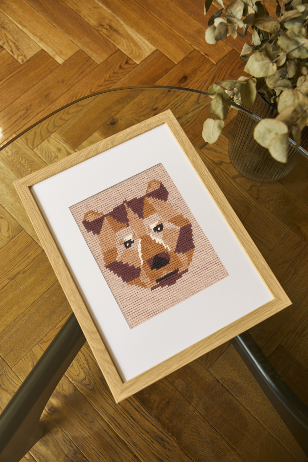 DMC Tapestry Kit Geo Bear by Quail Studio