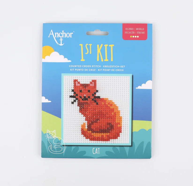 Anchor Mini My First Counted Cross Stitch Kit - Cat