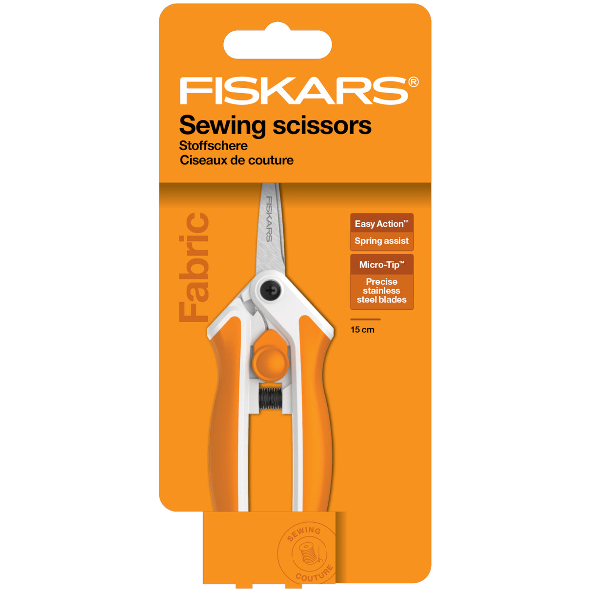 Fiskars Micro Tip Scissors - Easy Action Soft Grip 15cm