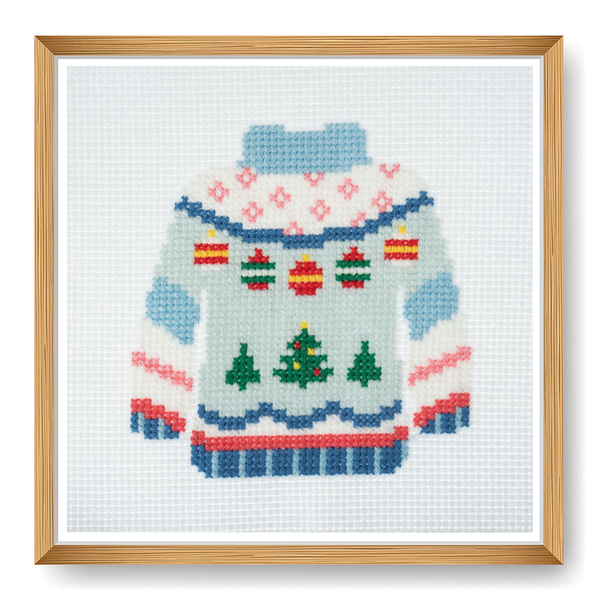 Trimits Mini Counted Cross Stitch Kit - Christmas Jumper 13 x 13cm
